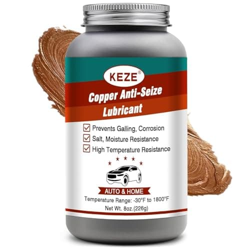 Image of KEZE Anti Seize Lubricant Copper Grease Brake Spark Plug Lubricant Prevent Salt and Moisture Heat Resistant Auto Lubrication Bottle Brushes for Caliper Pin Oxygen Sensor Lawnmower, 226g