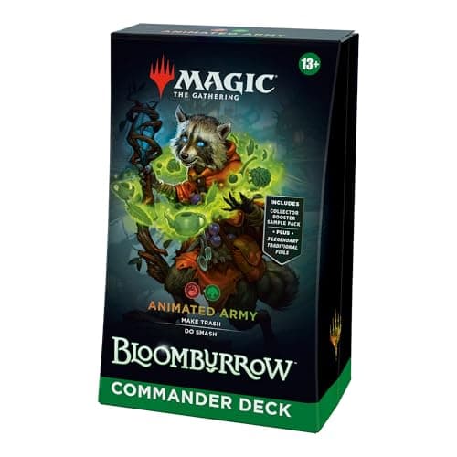 Image of Magic: The Gathering Bloomburrow Commander Deck - Animated Army (100-Card Deck, 2-Card Collector Booster Sample Pack + Accessories) (English Version)
