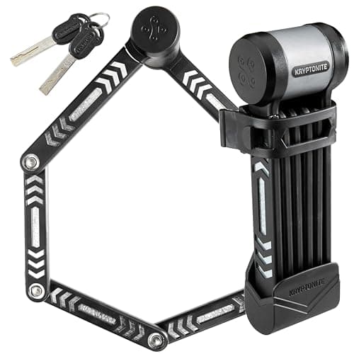 Image of Kryptonite Kryptolok 685 Folding Bike Lock, Compact Lightweight High Security Anti-Theft Foldable Bicycle Lock with 2 Keys and Mount for E-Bikes Scooter Road Mountain Bikes, 85cm (33 in)