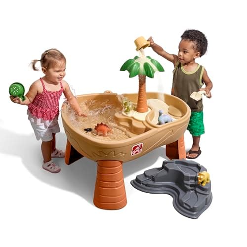 Image of Step2 tep2 Dino Dig Sand and Water Activity Sensory Table, 7 Piece Accessory Kit, Toddler Outdoor & Indoor Toy, 2-5 Years Old, Kids Activity table for 15L Water and 9kg sand