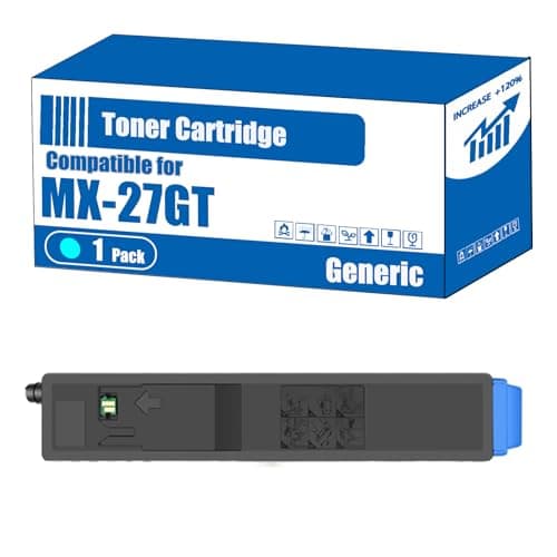 Image of TOEPPEX Compatible for Sharp MX-27GT Toner Cartridge MX-2300N MX-2700N Printers, High Yield 18000 Pages, Accurate Imaging Rich Colors (1 Pack Cyan)