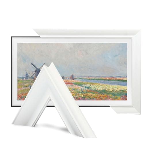 Image of TV Guard Frame TV Bezel, Compatible With Samsung The Frame TV, 43 Inch, Modern White, Suitable for Wall Mounted Televisions