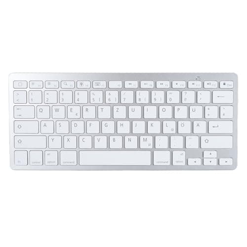 Image of Zunate Wireless Bluetooth Keyboard, German French Spanish Italian English Bilingual Keyboard, Ultra Thin Wireless Bluetooth Keyboard for PC, Laptop (German QWETZ Layout)