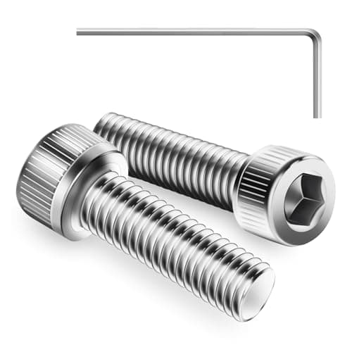 Image of 100Pcs M3 x 16mm Hex Socket Head Cap Screws Bolts, 304 Stainless Steel, Allen Socket Drive, Bright Finish, Full Threads, with Hex Spanner