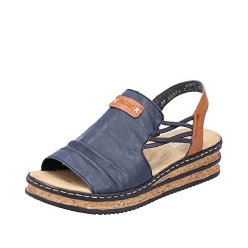 Image of Rieker Women's 62962 Sandals, Blue 14, 6.5 UK