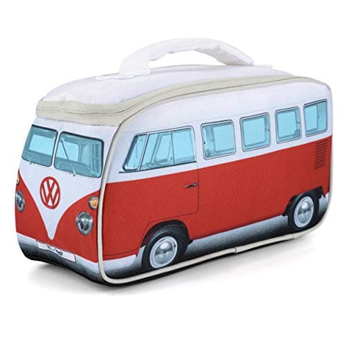Image of VW Camper Van Lunch Bag, Adults & Kids, Official Volkswagen Insulated Lunch Box Red