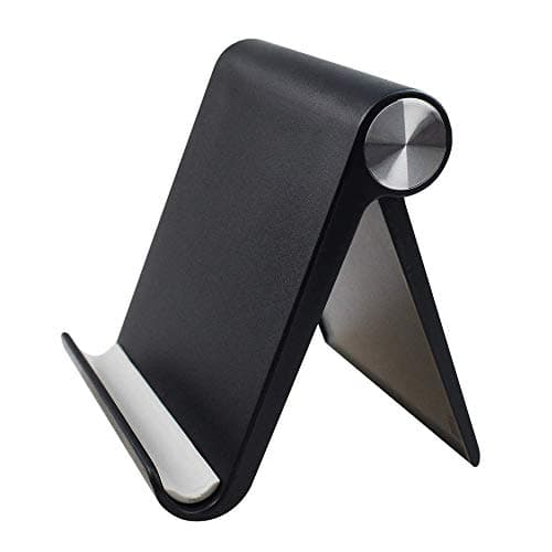 Image of GORWRICH Mobile Phone Holder, Desktop Mobile Stand and Tablet Stand Holder with Adjustable Angle (Black)
