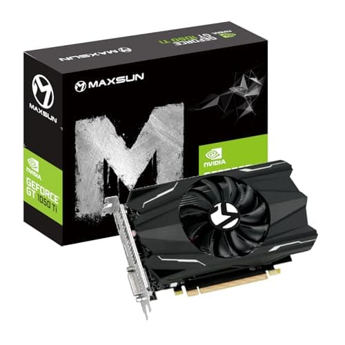 Image of MAXSUN NVIDIA GEFORCE GTX 1050 Ti Transformer ITX 4G Video Display Graphics Card GPU 4GB GDDR5, mini ITX Design, DisplayPort, HDMI, DVI-D, Single Fan Cooling System
