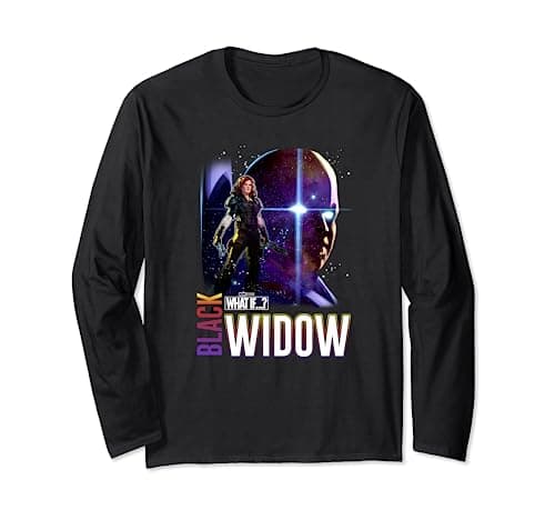 Image of Marvel What If The Watcher Black Widow Galactic Poster Long Sleeve T-Shirt
