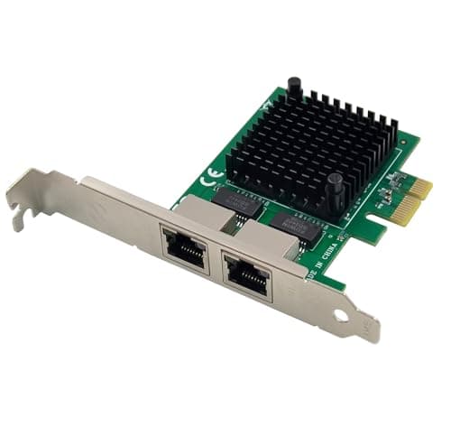 Image of Dual PCIe 3.1 2.5GBase-T Network Adapter with Intel I225-V 2500/1000/100Mbps PCI Express Gigabit Ethernet NIC Card RJ45 LAN Controller for Windows 10/11 with Low Profile Bracket