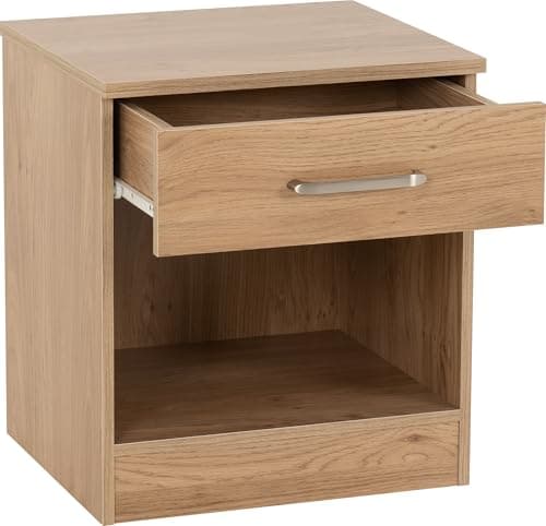 Image of Seconique Dakota 1 Drawer Bedside in Oak Effect