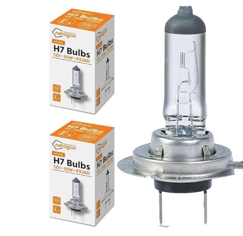 Image of Netagon 2 x H7 Bulbs (477/499) 12v 55W PX26d Base Car & Van headlight Halogen Bulb Dipped Headlamp Halogen Bulb New Boxed Singles