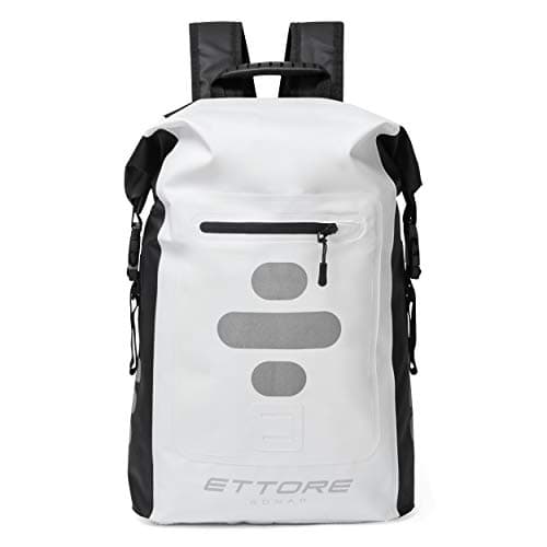 Image of Ettore Cycling Rucksack 100% Waterproof Dry Bag 30L - Black/White - Sonar