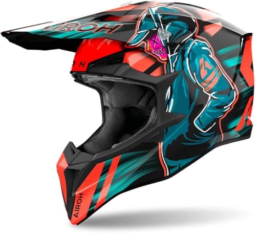 Image of AIROH motocross helmet Wraaap multicolor WRC32 size M