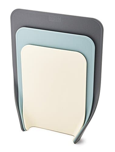 Image of Joseph Joseph Nest 3 piece Chopping Board Set, Nesting Compact Boards, Dishwasher safe - Blue/Grey/White, Opal