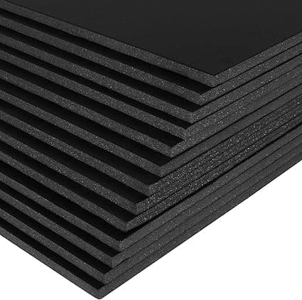 Image of A1,A2,A3,A4,A5 Foam Board - Black (Pack of 10) - Black -Foam Core Polystyrene - Photo Foam Board - for Presentation, Mounting, Arts & Crafts (Black, A5)