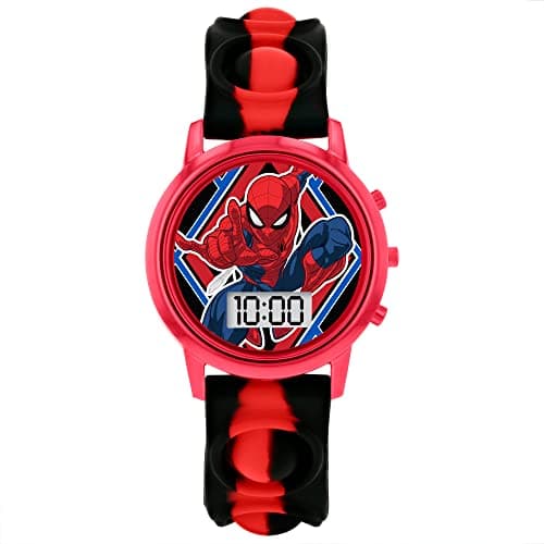 Image of Spiderman Disney Marvel Red Digital Watch with Popper Strap SPD4845