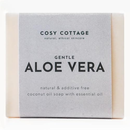 Image of Cosy Cottage Aloe Vera Soap Bar– 110g |Handmade, Natural & Moisturising Cleanser | Plastic Free, Palm Oil Free, SLS Free | Shower & Bath Soap | Gift for Women