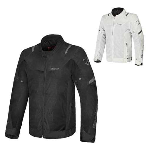 Image of Bela Mesh Pro Men's Motorcycle Jacket Summer Breathable 600D Cordura Textile Riding Gear with CE-Certified Armor 3D Ventilation and Reflective Panels (UK, Alpha, L, Regular, Regular, Black)