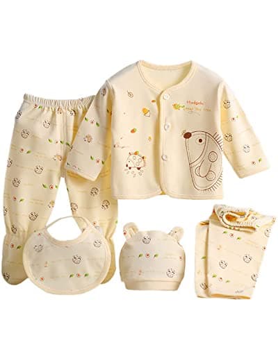 Image of Baby Boy Clothes 0-3 Months 5pcs Baby Girl Outfits Gifts for Newborn