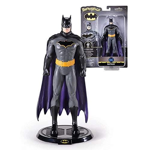 Image of The Noble Collection DC Bendyfigs Batman - Officially Licensed 7.5in (19cm) DC Bendable Toy - Posable Collectable Doll Figures With Stand - For Kids & Adults - Gifts For Batman Fans