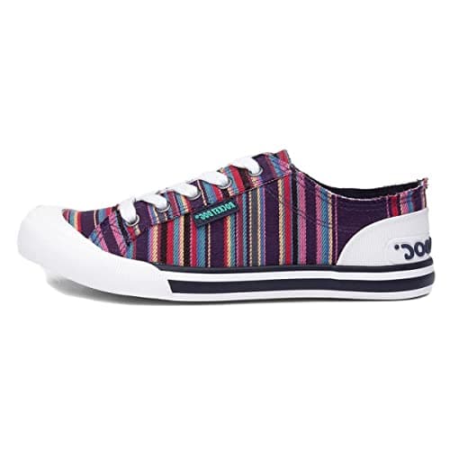 Image of Rocket Dog Womens/Ladies Jazzin Canvas Aloe Lace Up Trainer (8 UK) (Multicoloured)
