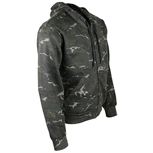Image of Kombat UK Men Camo Hoodie - Full Zip - BTP Black, Large