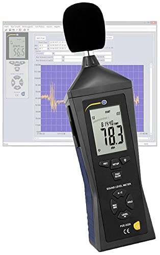Image of PCE Instruments PCE-322A Sound Level Indicator Class II decibel (dB) meter with data-logging functionality from