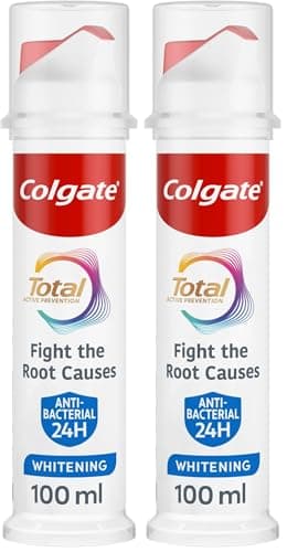 Image of Colgate Total Whitening Toothpaste 100ml x 2, Pump