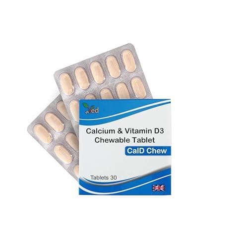 Image of VED Calcium & D3 CHEWABLE Tablet | 30 Days Supply