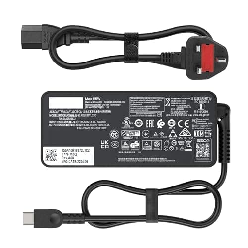 Image of vencoss 65W Laptop USB C Charger Compatible With Lenovo ThinkPad X1 X13 Z13 13s E14 L14 L15 E15 T490 E495 Compatible With IdeaPad 3 Slim5 5Pro Flex 5 Yoga 7 Slim 7 9i Slim 920 ThinkBook 14s 15