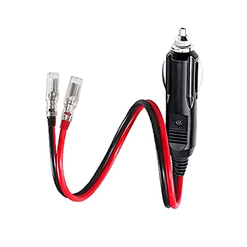 Image of CYSSJF 12V Cigarette Lighter Plug Male Plug for Cigarette Lighter Adapter | Car Replacement, 24V/12V Car Plug with Leads, 30CM/11.8IN,10A Fuse, LED Light | For Motorcycle Car Tractor Camper (1 PC)