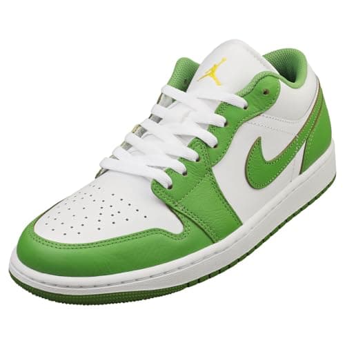 Image of NIKE Air Jordan 1 Low SE Mens Basketball Trainers HF4823 Sneakers Shoes (UK 11 US 12 EU 46, White Chlorophyll Lightening 100)