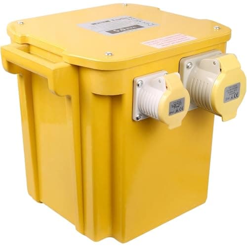 Image of 5KVA Transformer 240V to 110V / 110V to 240V – Heavy Duty Step Up & Step Down Site Transformer – Industrial Single Phase Power Converter for Construction & Workshop Use