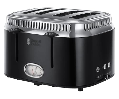 Image of Russell Hobbs Retro Toaster Black