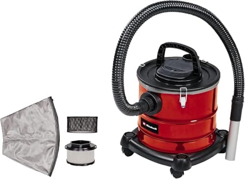 Image of Einhell Ash Vacuum 1250W for Wood Burner Ashes With Fine Dust Filter, 20L Metal Tank With Carry Handle, 1M Hose and Aluminium Suction Nozzle TC-AV 1720 DW