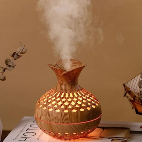 Image of MARZIUS Portable Vase Humidifier,300ml,USB Powered with Colorful Night Lights and Waterless Auto Shut-Off,for Office Room Bedroom