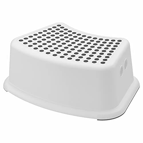 Image of Sterun Plastic Child Step Stool with Anti-Slip Top, Non-Slip Toilet Step for Toddlers, Practical Toddler Step Stool (Grey)
