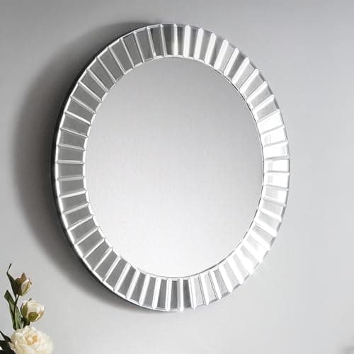Image of Julian Bowen Sonata Round Wall Mirror, Glass,Height: 60, Width: 60, Depth: 2cm