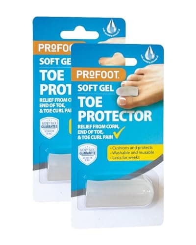 Image of Profoot Soft Gel Toe Protectors - Pain Relief for Corns, Hammer Toes, and Overlapping Toes - Toe Protectors for Feet - (2 Pack)