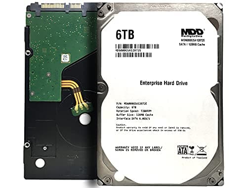Image of MaxDigitalData (MD6000GSA12872E) 6TB 7200RPM 128MB Cache SATA 6.0Gb/s 3.5-inch Internal Hard Drive (Enterprise Grade) - 3 Years Warranty (Renewed)