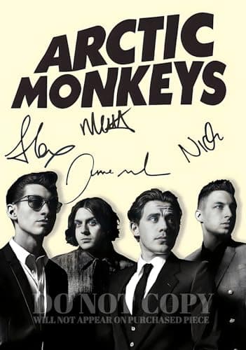 Image of Arctic Monkeys Poster 11 X 16 | Magnificent Band Portrait | Photograph | Rock and Roll | AM | Legendary British Music | Sheffield, England | Alex Turner | Stunning Group Photo | Rare Art Print