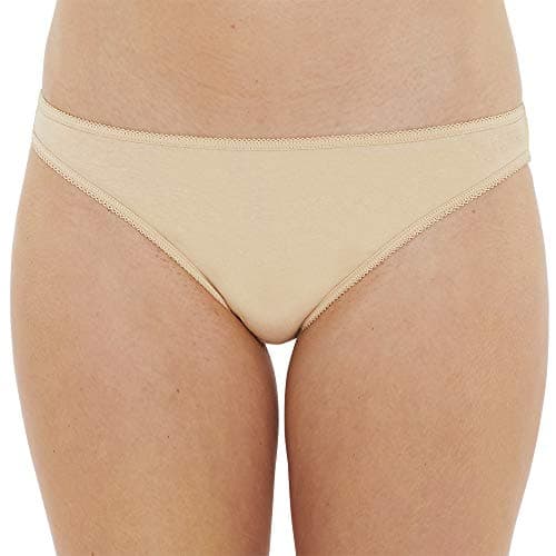 Image of Just Essentials Women's Ladies Multipack of 4 Hi-Leg Briefs Cotton Plain Colours UK Seller - Nude - Size 14