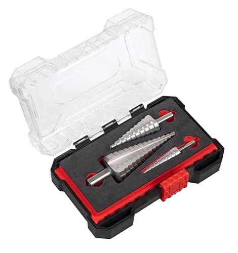 Image of Sealey AK4746 HSS 4341 Step Drill Bit Set 3pc Double Flute
