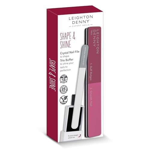Image of LEIGHTON DENNY Shape & Shine - Small Crystal Nail File & 3-in-1 Nail Buffer - Vegan