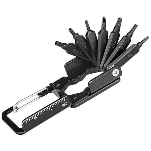 Image of HAUTMEC 14 in 1 Bike Multitool, Mini Bike Repair Tool Kit for Road and Mountain Bikes, Lightweight S2 Stainless Steel Bike Tool with T6/8/10mm Wrenches and Phillips Screwdriver Multitool HT0419-BT