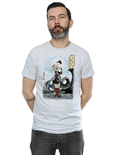 Image of Star Wars Men's The Last Jedi Japanese Rey T-Shirt Small Sport Grey