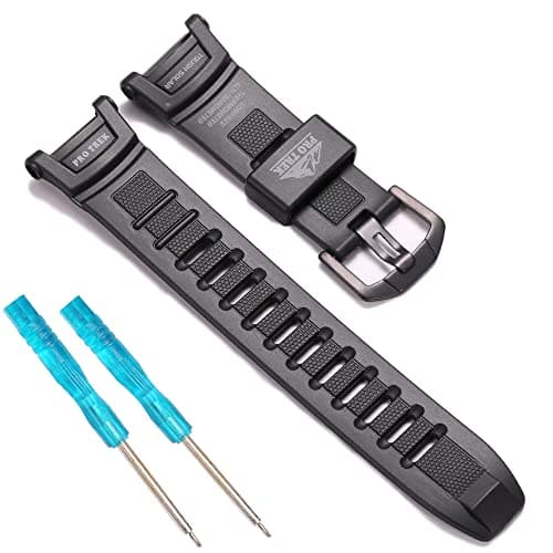Image of RCNZWQB Rubber Watch Strap Watchband Bracelet Compatible with PRG-130 PRW-1500 Men Sport Wrist Band