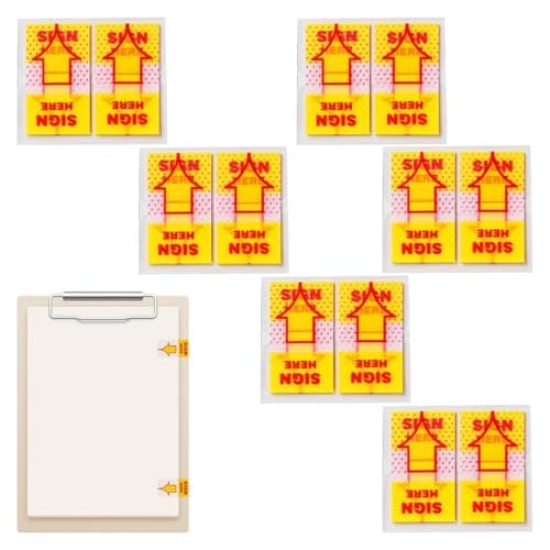 Image of 300PCS Sign Here Tabs,Sign Here Stickers,Post it Notes Tabs,Post it Tabs,Arrow Labels Stickers Adhesive Sign Post Here Flags for Documents Notebooks Home Office School Supplies