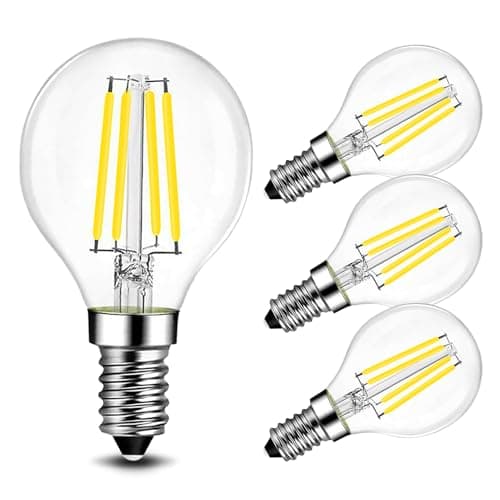 Image of BRIMAX E14 Led Light Bulb Cool White, 6W Small Screw Light Bulb 50W Equivalent, E14 Golf Ball Bulb Dimmable for Daily Use,4 Pack